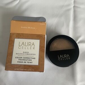 LAURA GELLER BAKED BALANCE N BRIGHTEN FOUNDATION GOLDEN MEDIUM COLOR CORRECTING